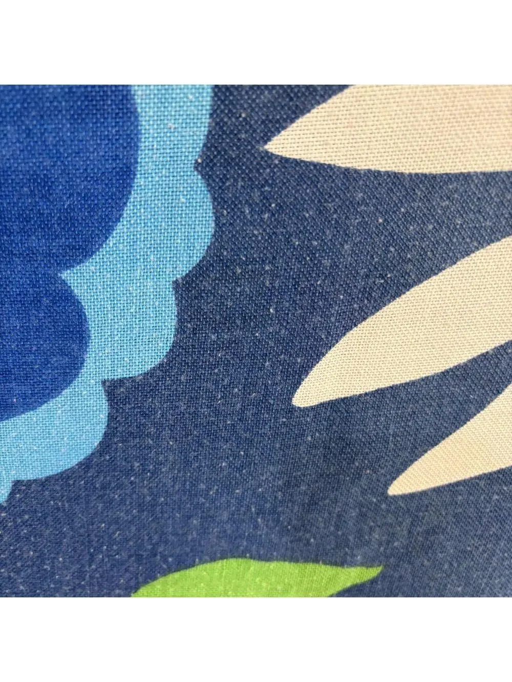 Flower power linen coverlet vintage 60s/70s